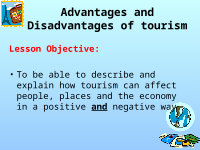 Page 3: The advantages and disadvantages of tourism